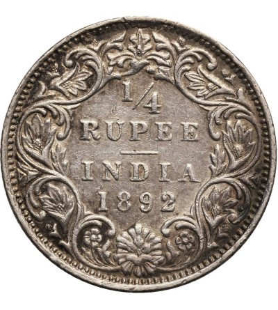 India British, 1/4 Rupee 1892 B, Victoria