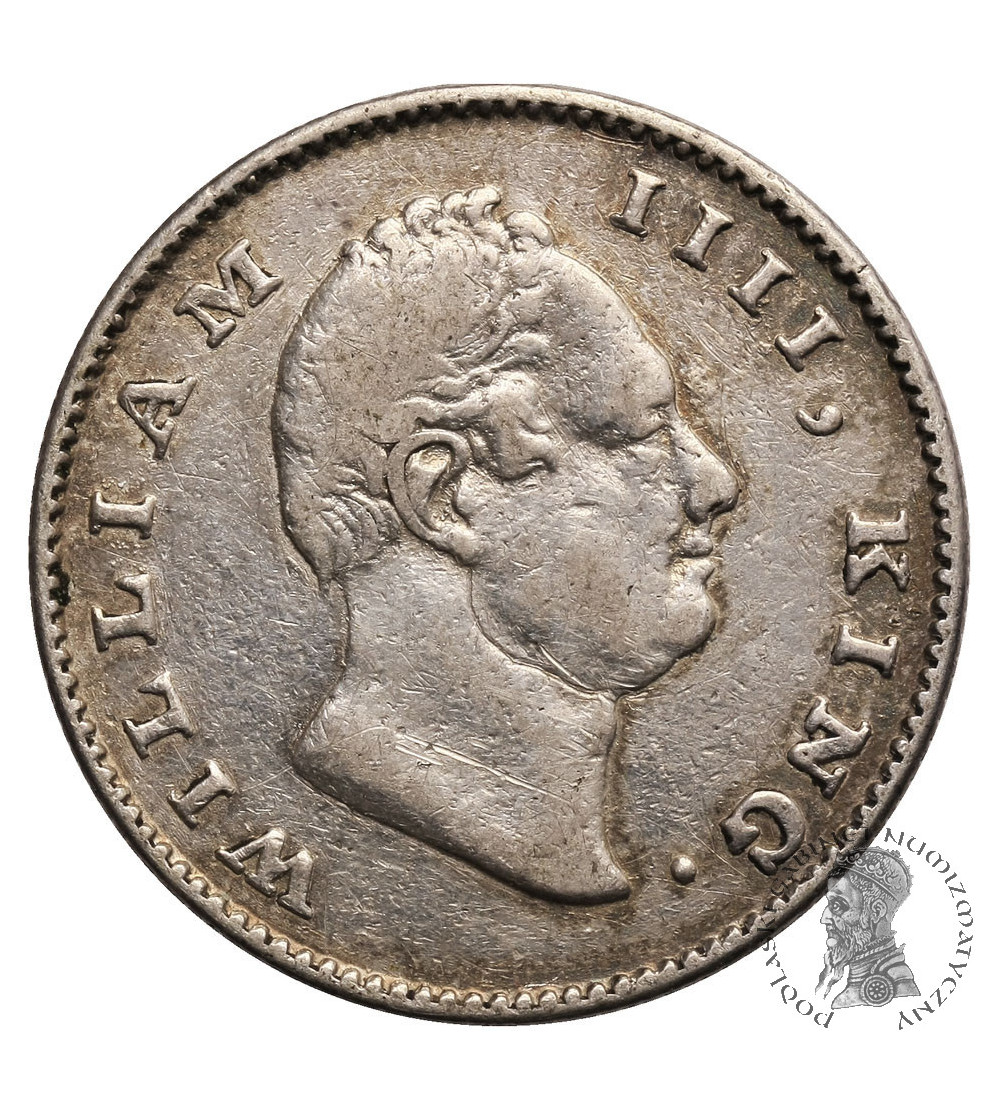 Indie Brytyjskie, 1/2 rupii 1835 (c), William IIII