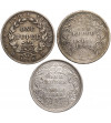India British, Rupee 1840, 1862, 1889, Victoria - set 3 pcs.