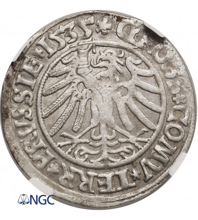 Poland, Zygmunt I Stary 1506-1548. Grosz (Groschen / Penny) 1535, Torun (Thorn) mint - NGC MS 61