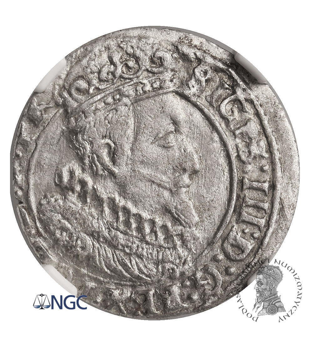 Polska, Zygmunt III Waza 1587-1632. Grosz 1627, Gdańsk - NGC MS 62