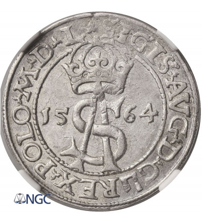 Poland / Lithuania, Zygmunt II August 1545-1572. Lithuanian Trojak (3 Groschen) 1564, Vilnius Mint - NGC MS 61