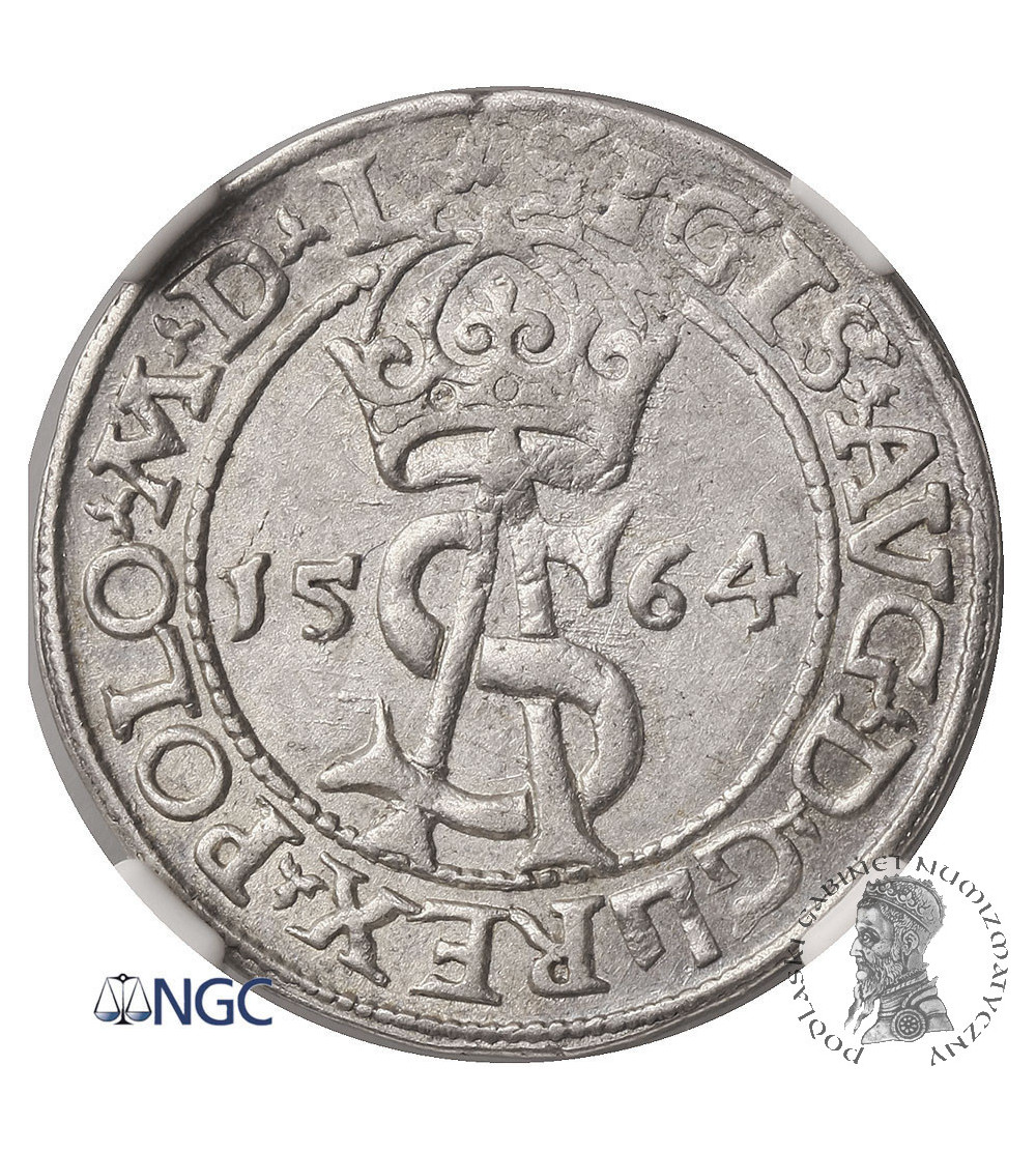 Poland / Lithuania, Zygmunt II August 1545-1572. Lithuanian Trojak (3 Groschen) 1564, Vilnius Mint - NGC MS 61