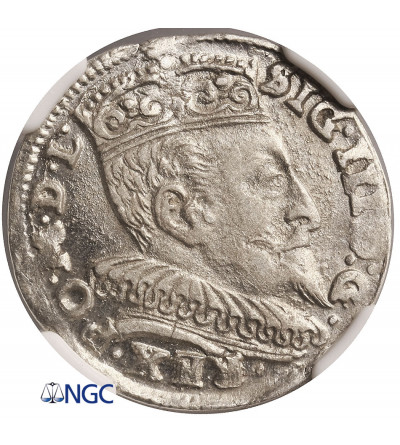 Poland / Lithuania. Sigismund III Vasa. Trojak (3 Groschen) 1594, Vilnius mint - NGC MS 62
