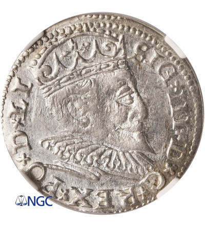 Poland. Zygmunt III Waza 1587-1632. Trojak (3 Groschen) 1594, Riga mint - NGC MS 62