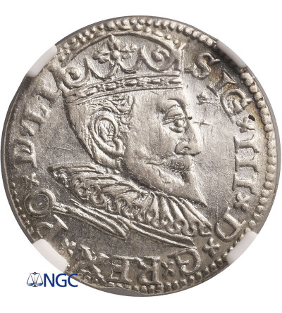 Poland. Zygmunt III Waza 1587-1632. Trojak (3 Groschen) 1594, Riga mint - NGC MS 61