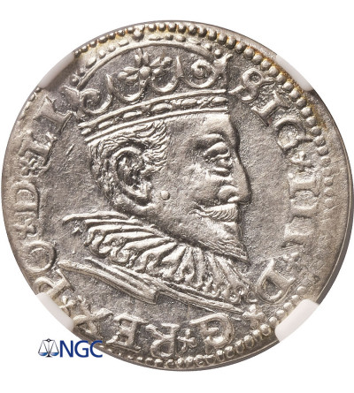 Poland. Zygmunt III Waza 1587-1632. Trojak (3 Groschen) 1594, Riga mint - NGC MS 62