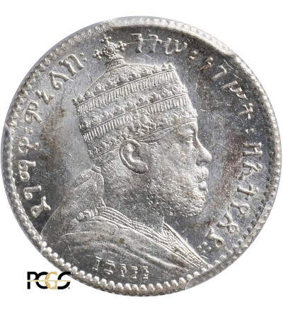 Etiopia, 1 Gersh EE 1895 / 1902-1903 AD, Paryż - PCGS MS 65