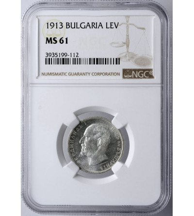 Bulgaria, 1 Lev 1913, Ferdinand I - NGC MS 61