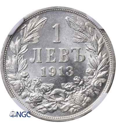Bulgaria, 1 Lev 1913, Ferdinand I - NGC MS 62