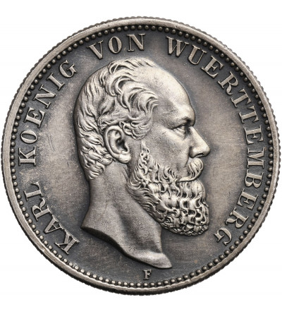 Niemcy - Wirtembergia, 2 marki 1888 F, Karl 1864-1891