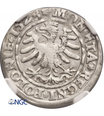 Polska, Zygmunt I Stary 1506-1548. Grosz koronny 1528, mennica Kraków - NGC AU 58