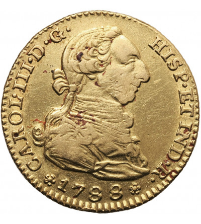 Hiszpania, 2 Escudos 1788 M, Madryt, Karol III 1759-1788