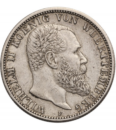 Niemcy, Wirtembergia. 2 marki 1908 F, Wilhelm II