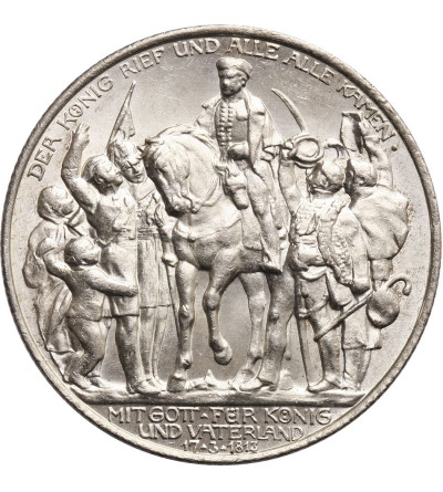 Niemcy, Prusy. 2 marki 1913, 100-lecie zwycięstwa nad Napoleonem pod Lipskiem
