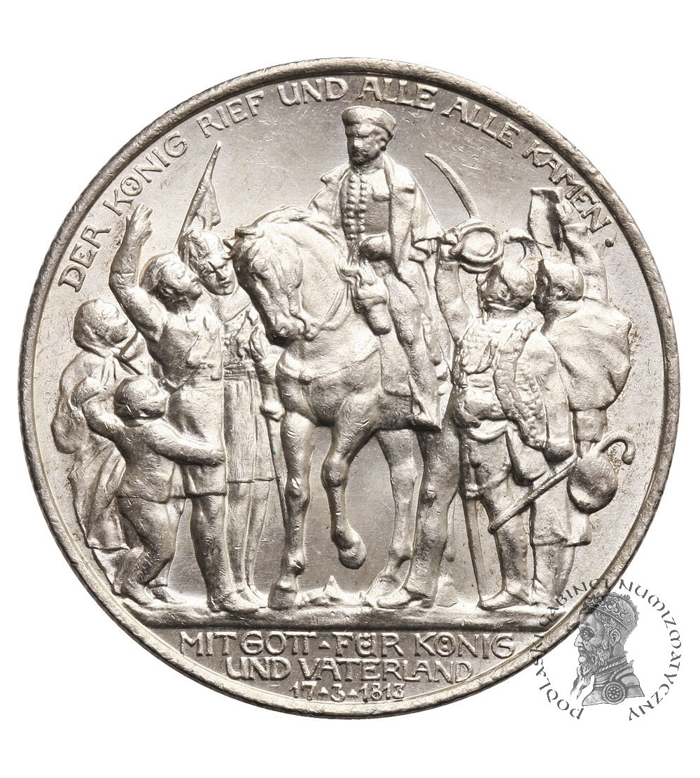 Niemcy, Prusy. 2 marki 1913, 100-lecie zwycięstwa nad Napoleonem pod Lipskiem