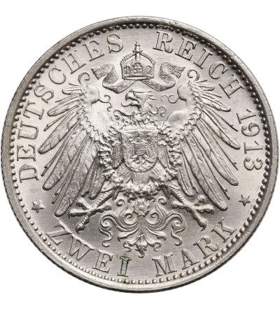 Germany, Prussia. 2 Mark 1913 A, Berlin, Wilhelm II 1888-1918