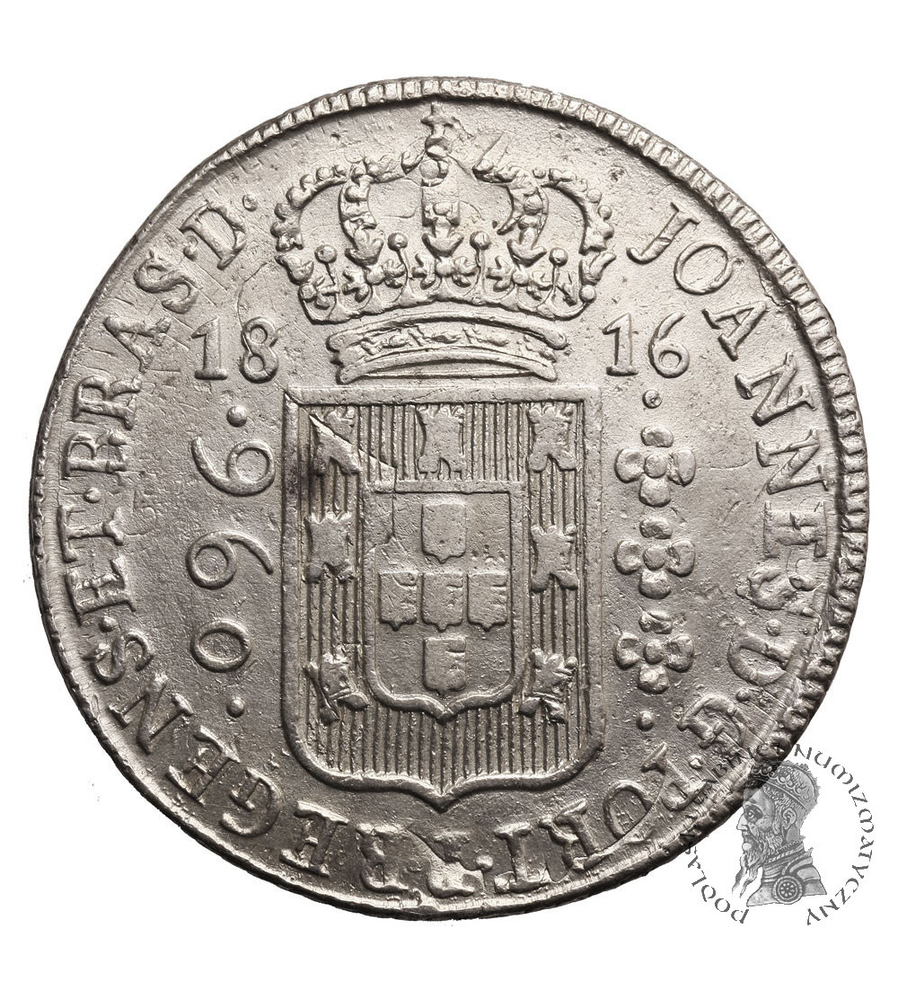 Brazil, 960 Reis 1816 B, Bahia, Joao, Prince Regent 1799-1818