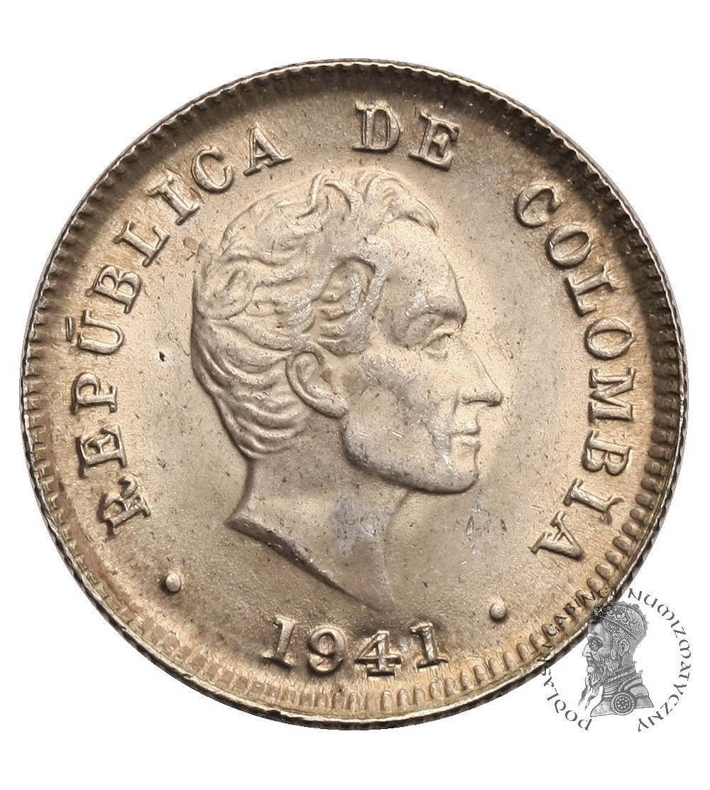 Colombia, 10 Centavos 1941, Simon Bolivar