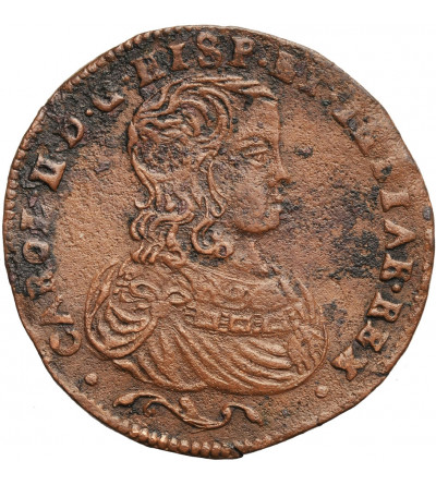 Niderlandy Hiszpańskie, Bruksela. Żeton (Rekenpenning) 1671, Karol II, Bureau des Finances (Biuro Finansów)
