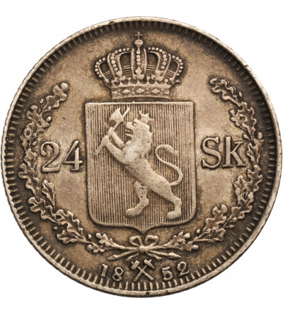 Norwegia. 24 Skilling 1852, Oscar I 1844-1859