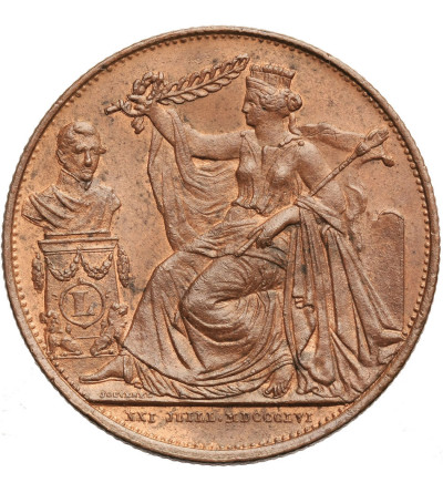 Belgia. Próbne 5 Centimes 1856, 25 rocznica panowania Leopolda I