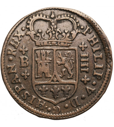 Hiszpania, Filip V 1700-1746. 4 Maravedis 1720, Barcelona