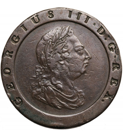 Wielka Brytania. 2 pensy (Pence) 1797, Cartwheel, tzw. "koło wozu"
