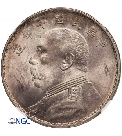 Chiny, Republika. Dolar (Yuan Shih Kai Dollar), 1921 (Rok 10) - NGC MS 63