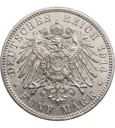 Germany, Bavaria (Bayern). 5 Mark 1914 D, Ludwig III