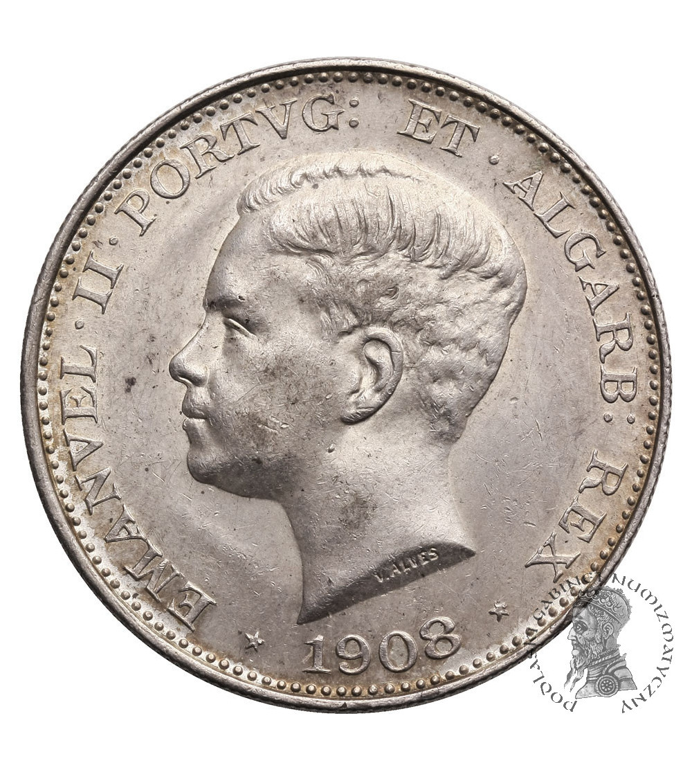 Portugal. 500 Reis 1908, Manuel II