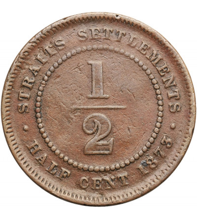 Malaje - Straits Settlements 1/2 centa 1873 H, Wiktoria