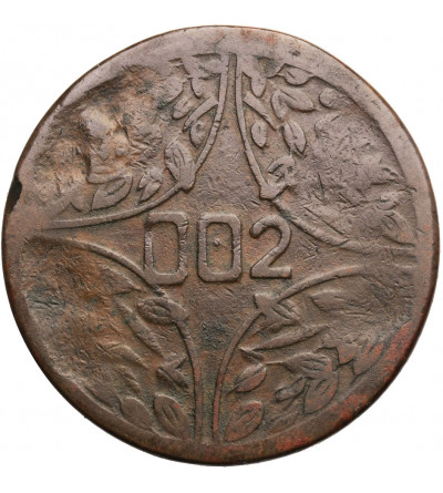 China, Szechuan. 002 (200) Cash Yr. 15 (1926 AD), mint error - rotated 90 degrees