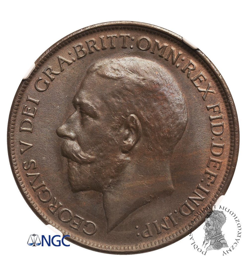 Great Britain. Penny 1912, George V - NGC MS 63 BN
