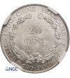 French Indo-China. 20 Cents 1937 - NGC MS 63