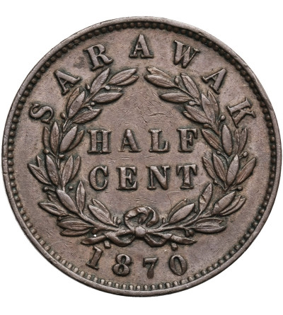 Sarawak, 1/2 (Half) Cent 1870, Charles J. Brooke, Rajah 1868-1917
