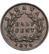 Sarawak, 1/2 (Half) Cent 1870, Charles J. Brooke, Rajah 1868-1917