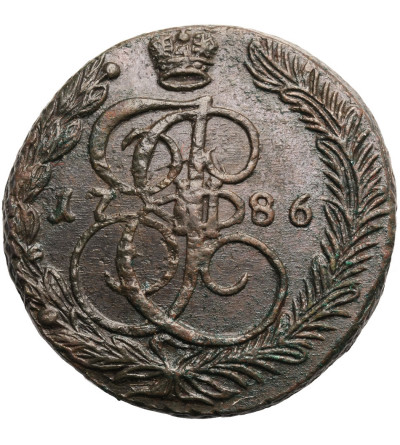 Russia, 5 Kopeks 1786 EM, Ekaterinburg, Catherian II 1762-1896