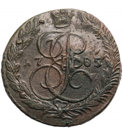 Rosja, 5 kopiejek 1785 EM, Jekaterinburg, Katarzyna II 1762-1796