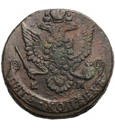 Rosja, 5 kopiejek 1781 EM, Jekaterinburg, Katarzyna II 1762-1796