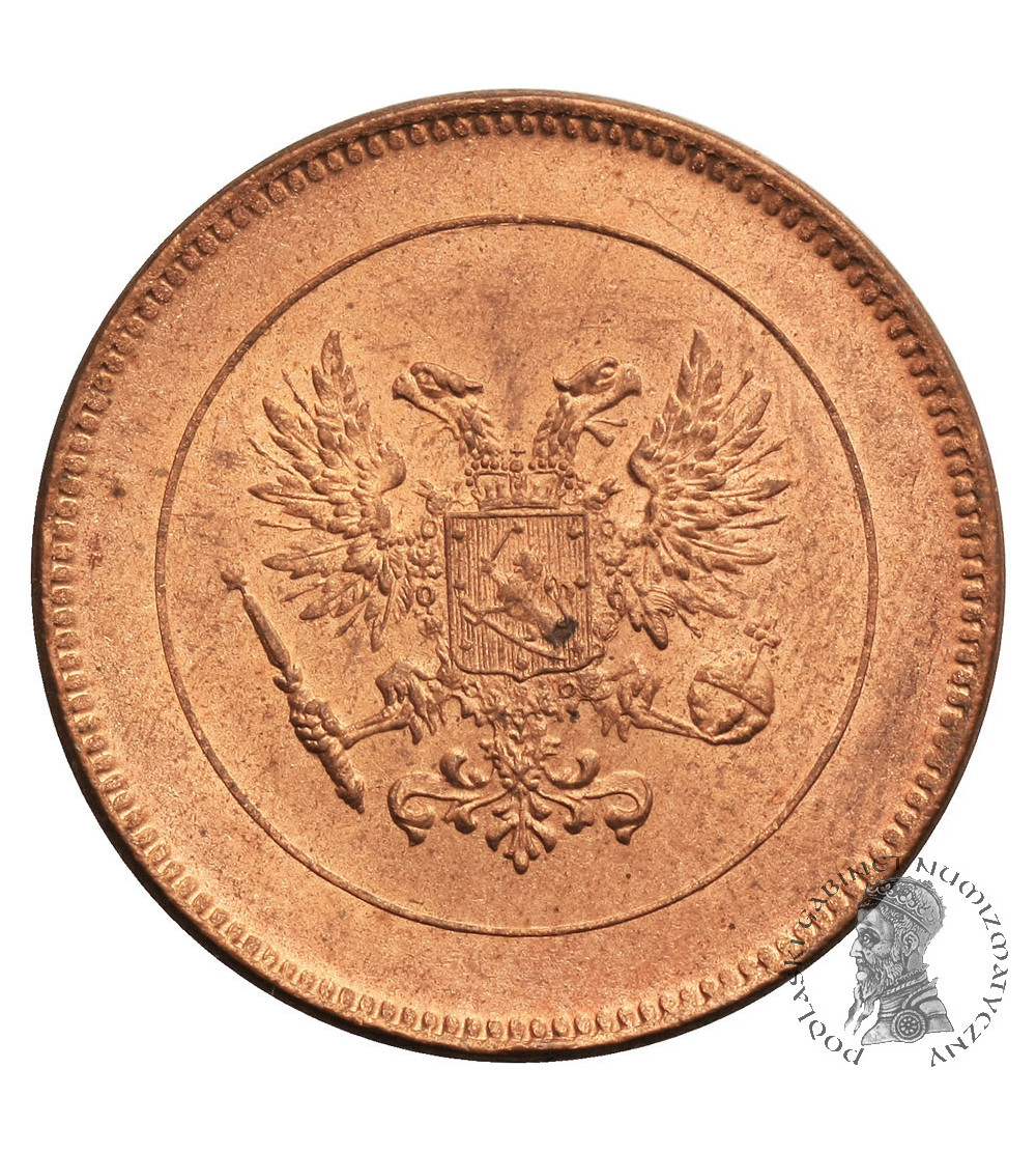 Finland (Civil war) 5 Pennia 1917, Eagle without crown (Kerenski Issue)