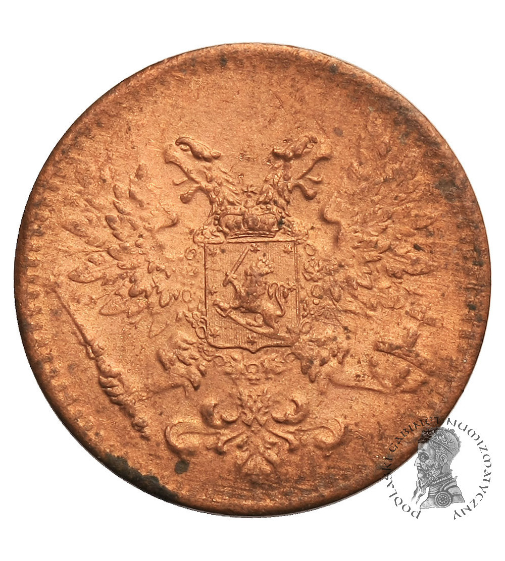 Finland (Civil war). 1 Penni 1917, Eagle without crown (Kerenski Issue)