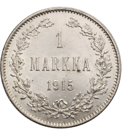 Finlandia, (okupacja rosyjska). 1 Markka 1915 S, Mikołaj II 1894-1917