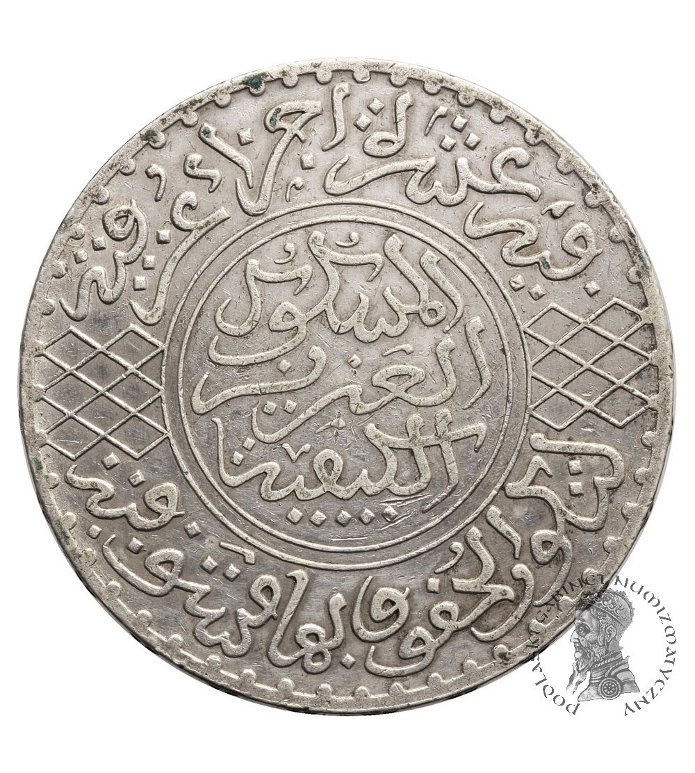 Morocco, 1/2 Rial (5 Dirhams) AH 1322 / 1904 AD, Pa (Paris), Abd al-Aziz