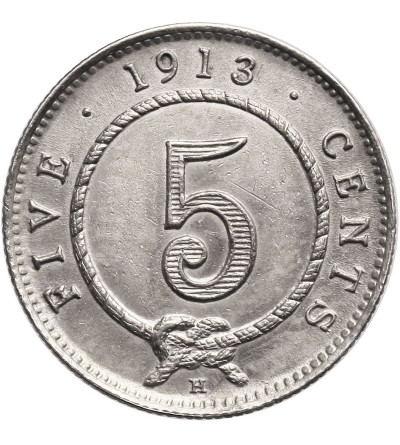 Sarawak, 5 Cents 1913 H, Charles J. Brooke, Rajah