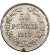 Finland, (Civil war). 50 Pennia 1917, Eagle without crown (Kerenski Issue)