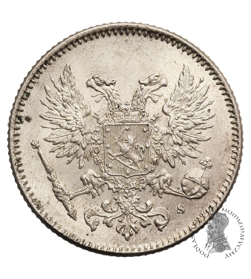 Finlandia, (wojna domowa). 50 Pennia 1917, orzeł bez korony (emisja Kiereńskiego)