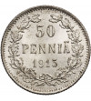 Finlandia, (okupacja rosyjska). 50 Pennia 1915 S, Mikołaj II 1894-1917