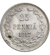 Finland, (Russian occupation). 25 Pennia 1917 S, Nicholas II 1894-1917