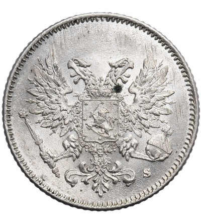Finland, (Civil war). 25 Pennia 1917, Eagle without crown (Kerenski Issue)